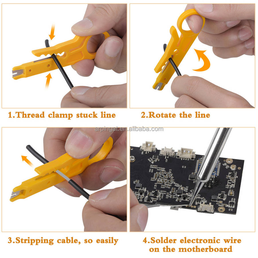 Electric Soldering Iron Welding Kit 15-Piece Set with Adjustable Temperature Emergency Tool Kit