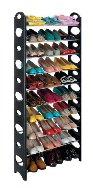 Living Room Furniture DIY Plastic 10 Tiers Shoes Rack Organizer