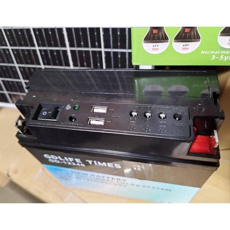 GD12240 12v 20ah Solar Storage Emergency Solar Generator With 4pcs Bulb 20w Solar Panel Ups Battery