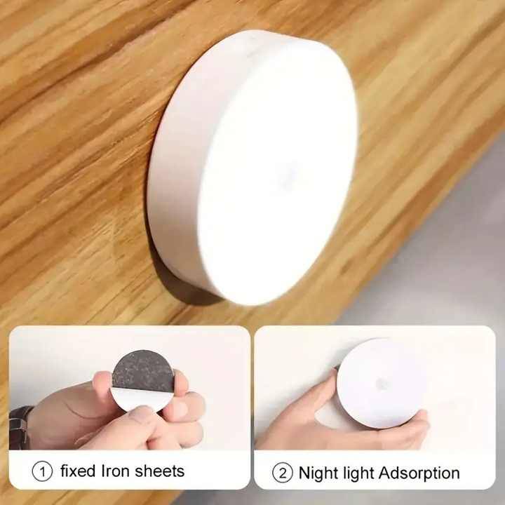 Rechargeable Wireless Motion Sensor LED Night Light for Bedroom Home Kitchen Body Induction Lamp Cab