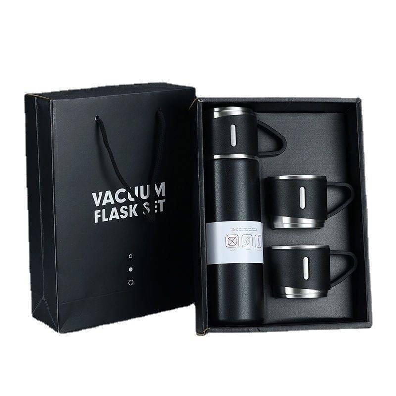 500ml Vacuum Flask Stainless with 2 Cups