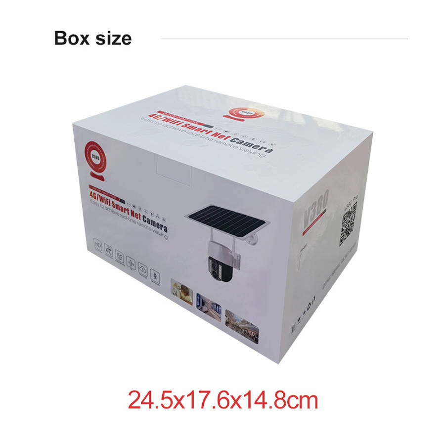 4G Solar Panel Power PTZ Camera V380 Pro 1080P Outdoor Wireless Security 4G Solar Battery CCTV IP C
