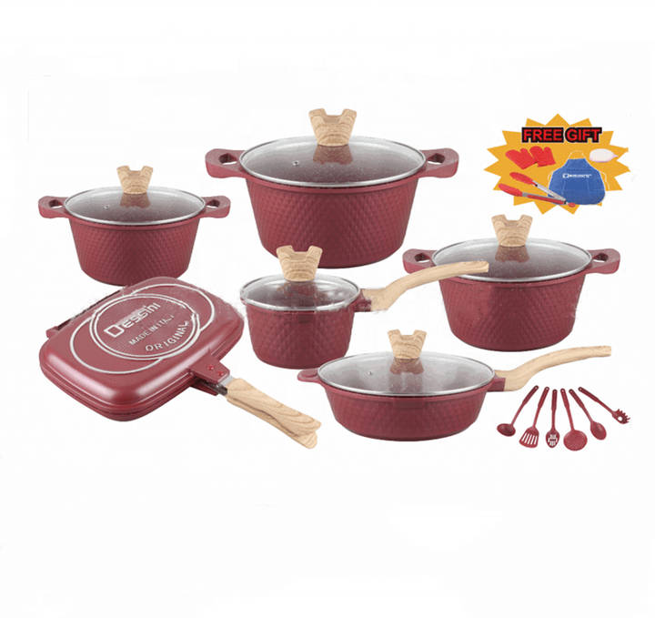 Dessini 23pcs Die Cast Aluminum Non-stick Cookware Set