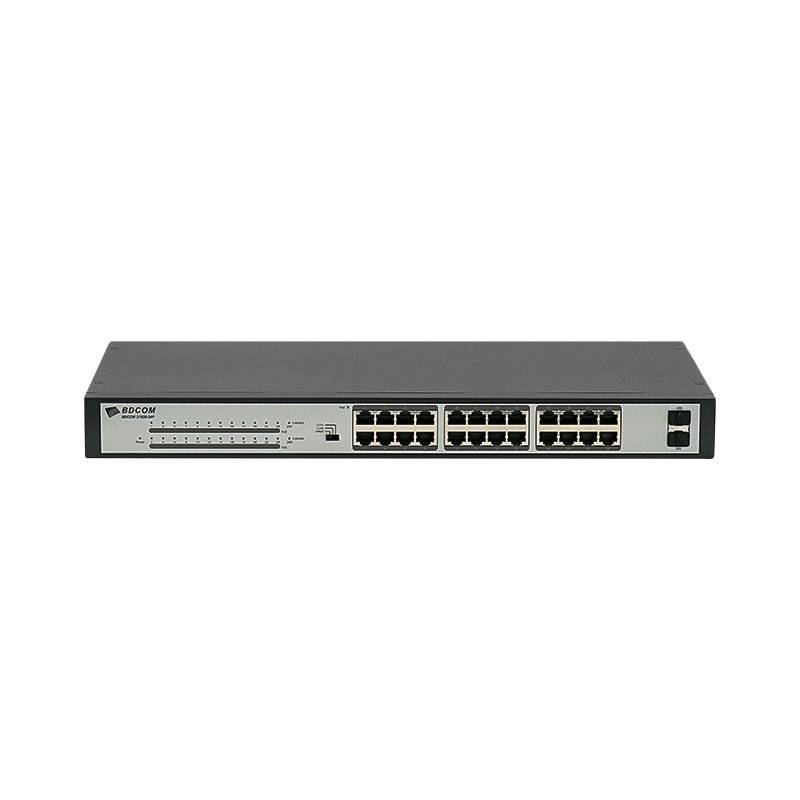 BDCOM S1526-24P 24-port Gigabit Unmanaged PoE Switch 2-port Gigabit Uplink