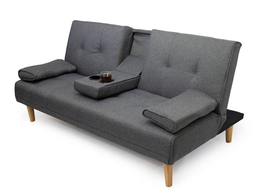 Fine Living - Isle Couch/Sleeper  - Dark Grey