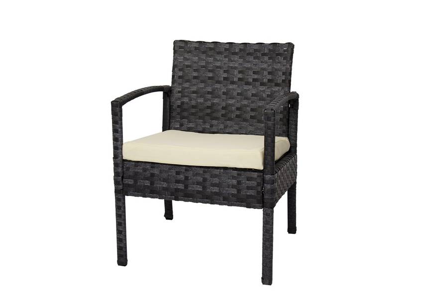 Rattan Miami  - 4pc Set Marbled Black