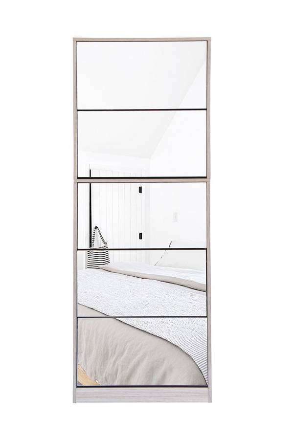Fine Living Mirror Shoe Cabinet - 3+2tier Autumn