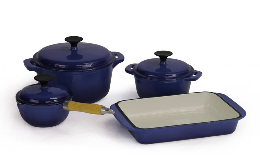 Fine Living - Lifestyle Cast Iron Set 7pc - Bue