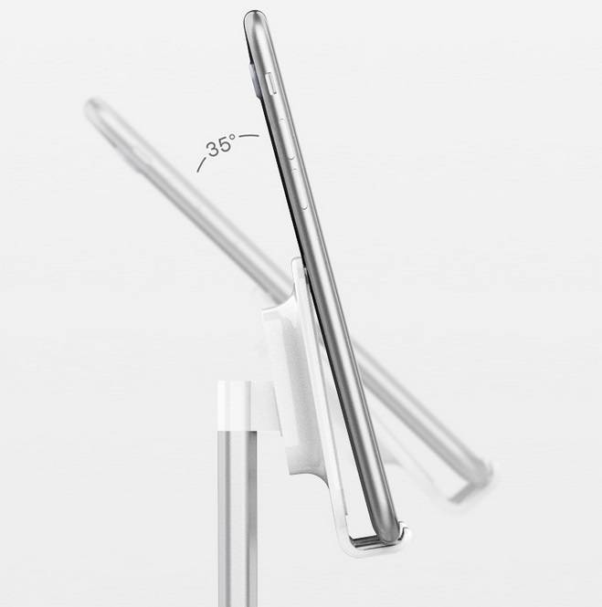 Adjustable Phoneand Tablet Metal Desk Stand - Grey