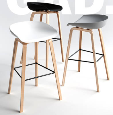 Fine Living Emma Bar Stool - White