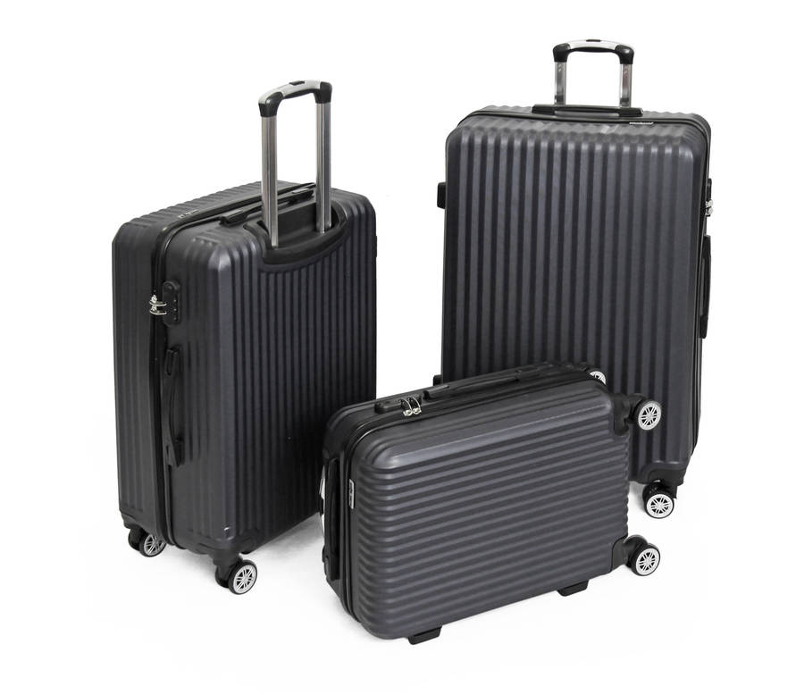SideKick - Diamond 3pc Luggage Set - Black