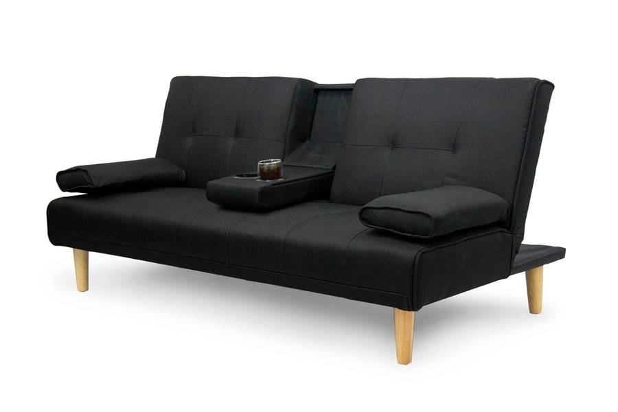 Fine Living - Isle Couch/Sleeper  - Black