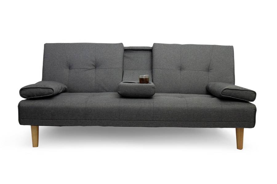 Fine Living - Isle Couch/Sleeper  - Dark Grey