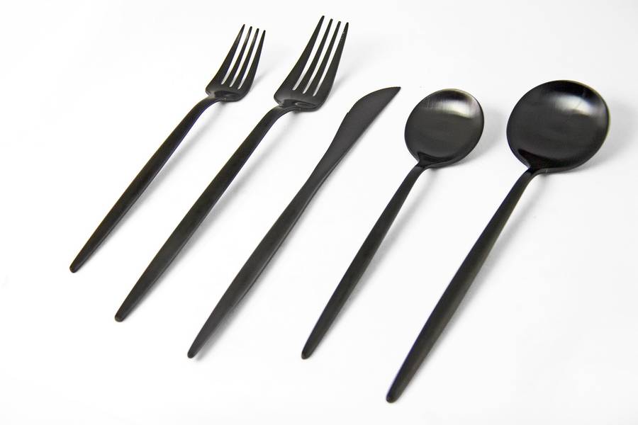 Finery - Cutlery Set 5pc - Carbon Black