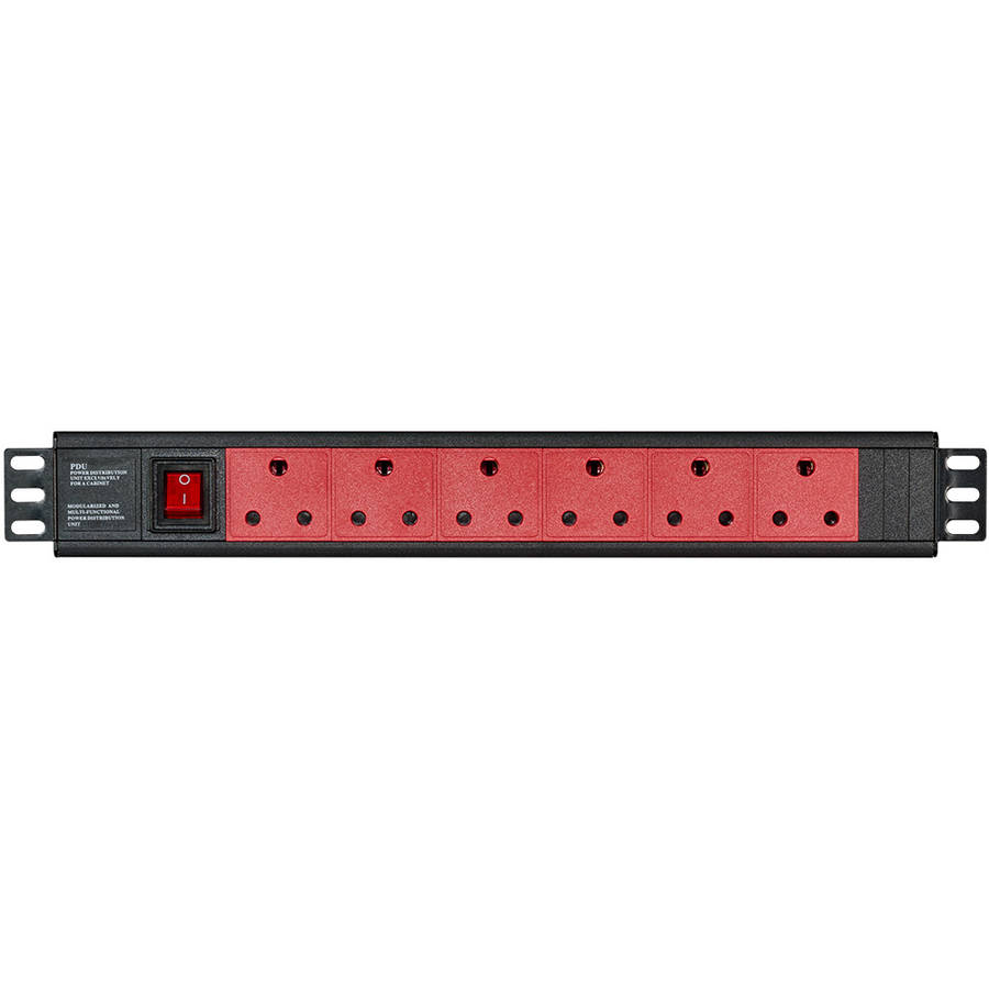Linkqnet 6-Port Dedicated Sa 3-Pin Rackmounted Metal Multiplug Pdu