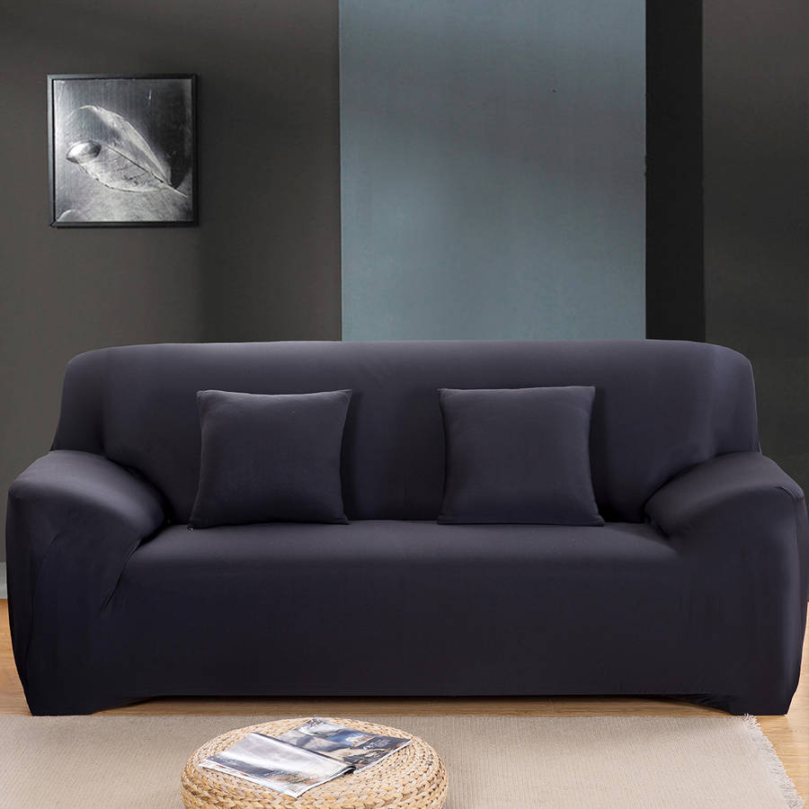 Fine Living 3 Seater Couch Cover - Black