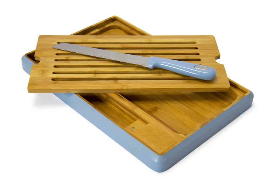 Bread Board with Knife - Blue