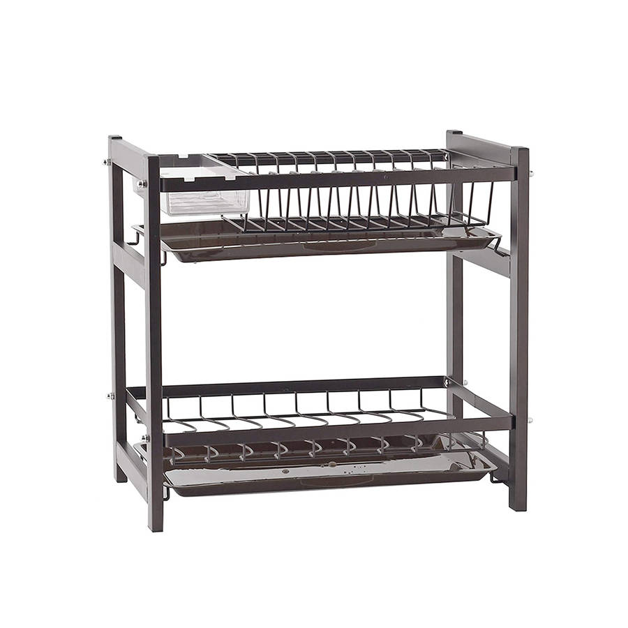REFINED Dish Rack 2 Tier - Coffee