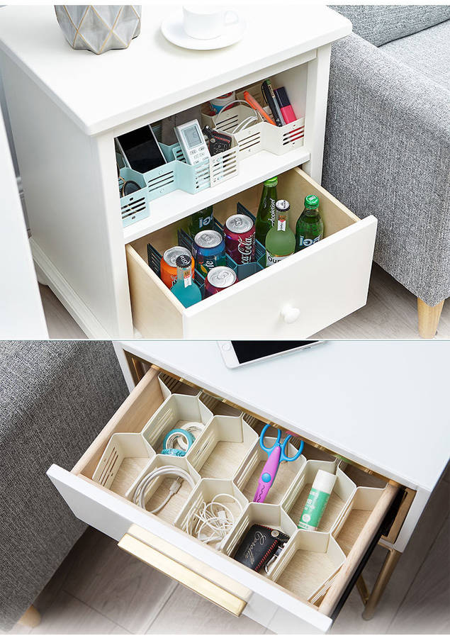 Fine Living Honeycomb Draw Organiser - White