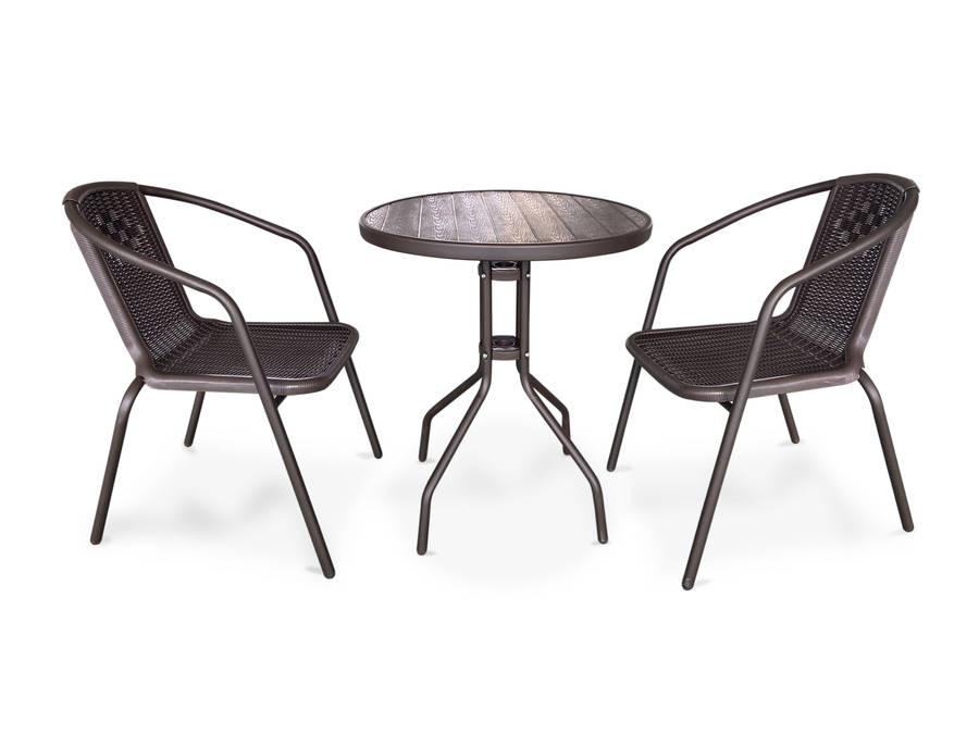 Fine Living Panglao 3 Piece Bistro Set - Brown