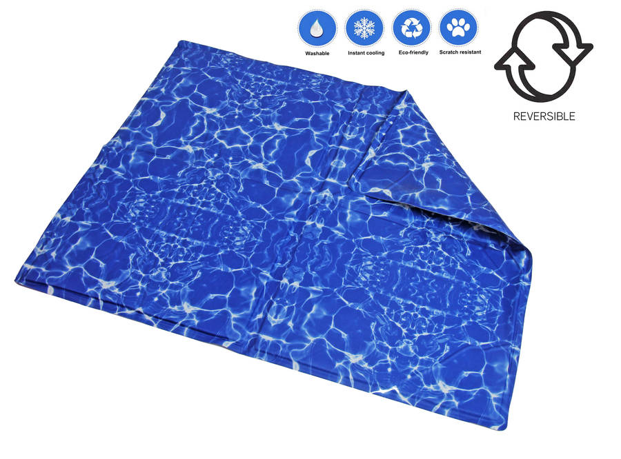 Pet Cooling Mat - Blue Waves - XL
