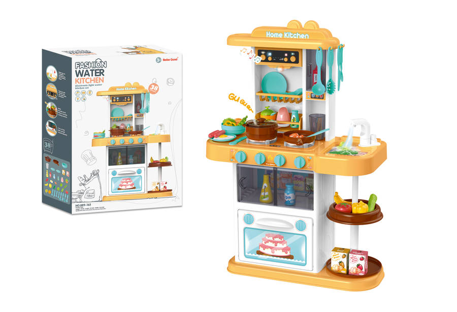 Jeronimo - 38PCS Kitchen Play Set Orange and Blue