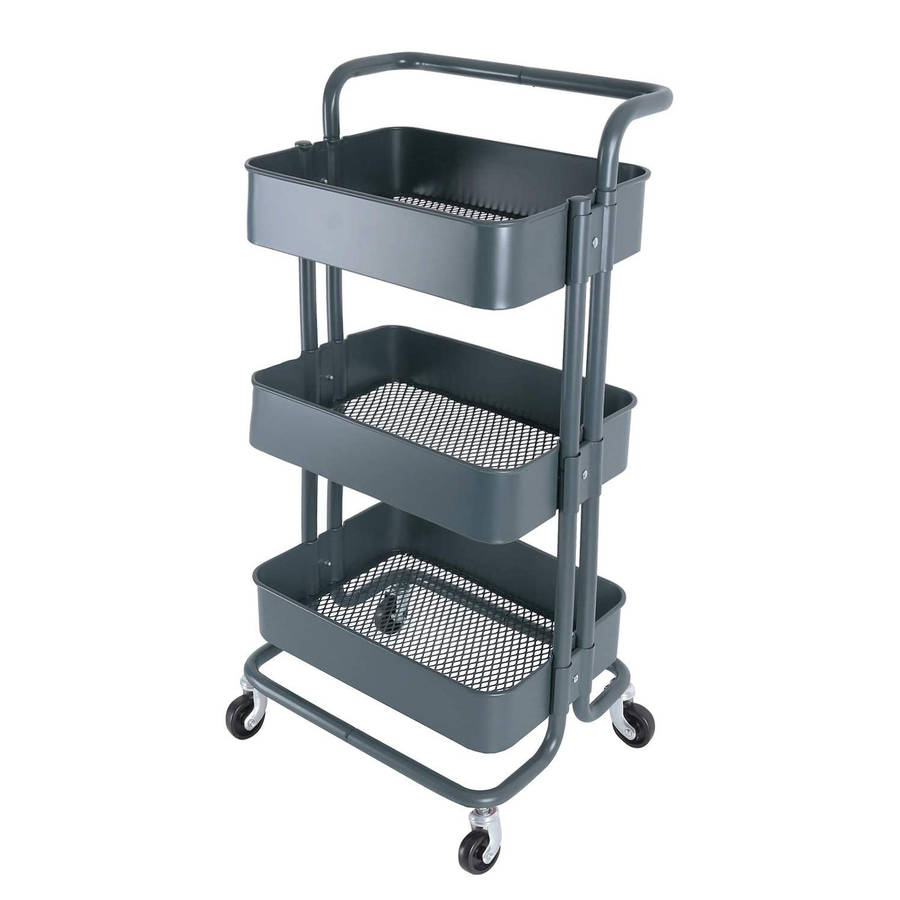 3 Tier Multi Functional Trolley - Grey