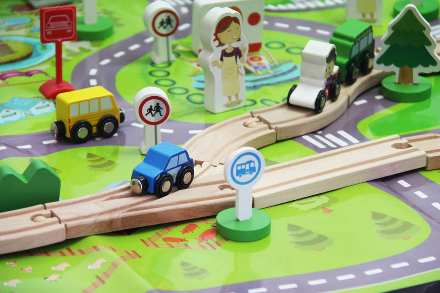 Jeronimo - Wooden Train Set - Multi Bridge - 80pcs