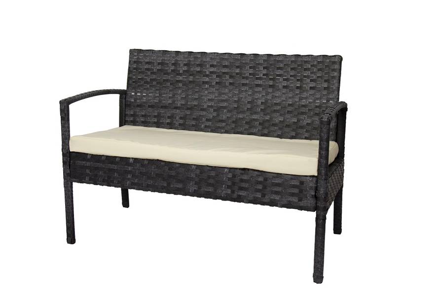 Rattan Miami  - 4pc Set Marbled Black