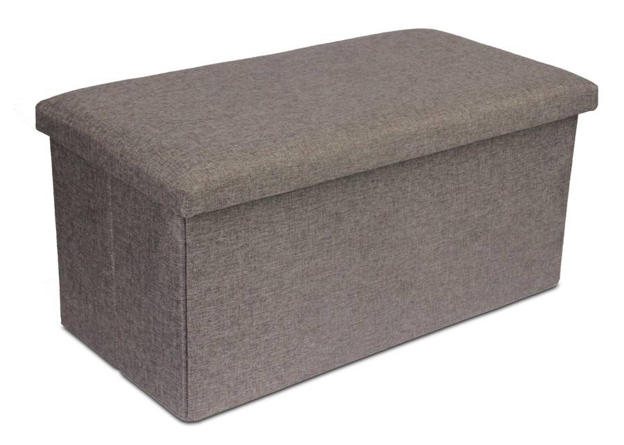 Storage Ottoman Double - Light Grey