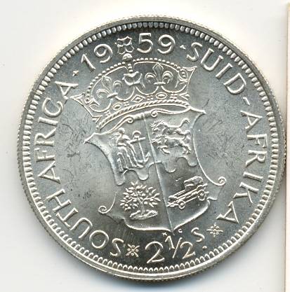 1959 *** 2.5S *** B Unc *** Minor bag marks, full lustre
