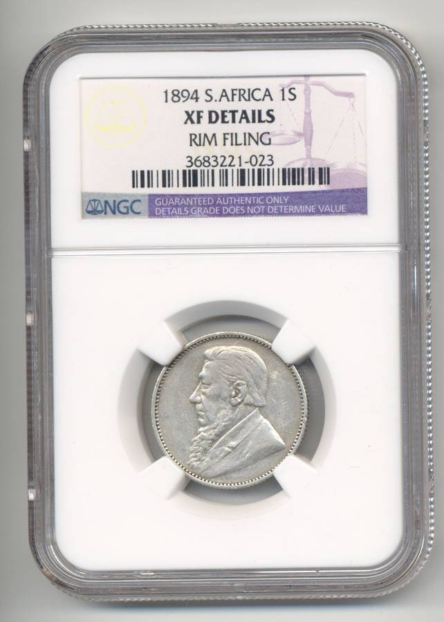 1894 *** 1S *** XF DETAILS *** Catalogues at R17,500 in unc