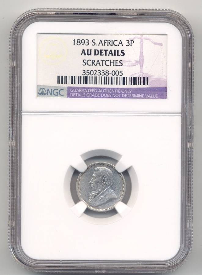 1893 *** 3P *** AU DETAILS *** Catalogues at R25,000 in unc