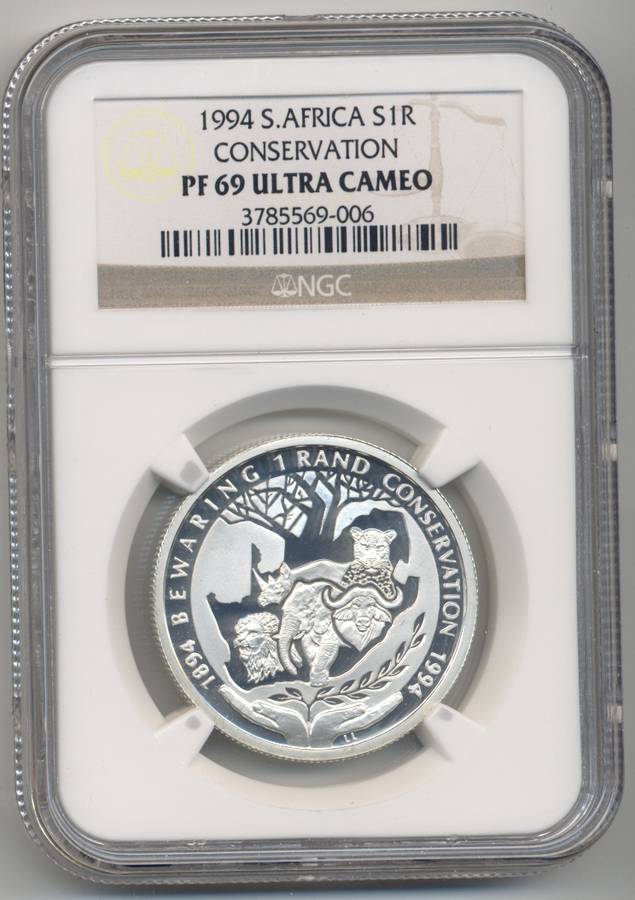 1994 *** SILVER R1 *** PF69 UC *** Conservation; 2nd highest - only 1 graded higher