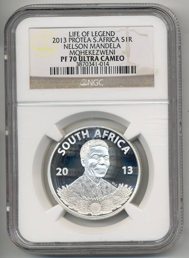 SILVER R1 SALE *** 2013 *** Mandela "Mqhekezweni" - PF70 UC *** Life of a Legend Series