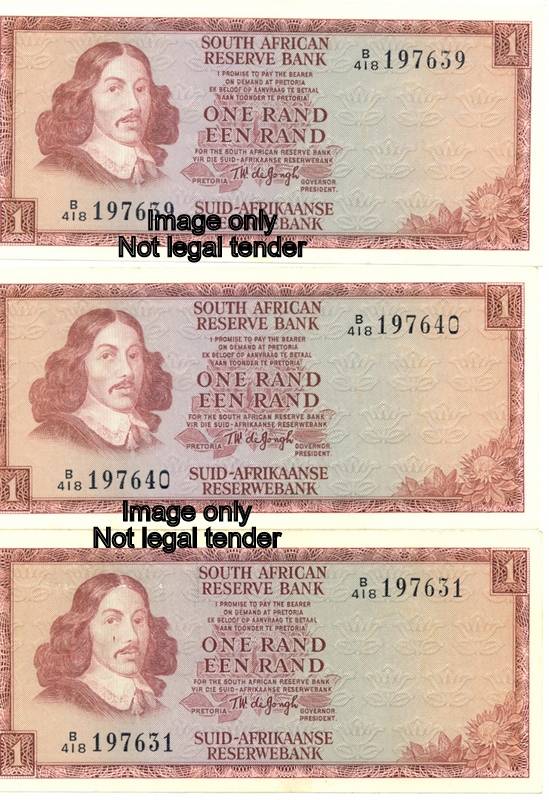 R1 third issue *** TW de Jongh; 3 notes in sequence; Bid/note to take the lot, R1 starting auction