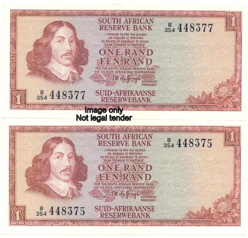 R1 third issue *** TW de Jongh *** 2 notes *** Bid per note to take the lot, R1 starting auction