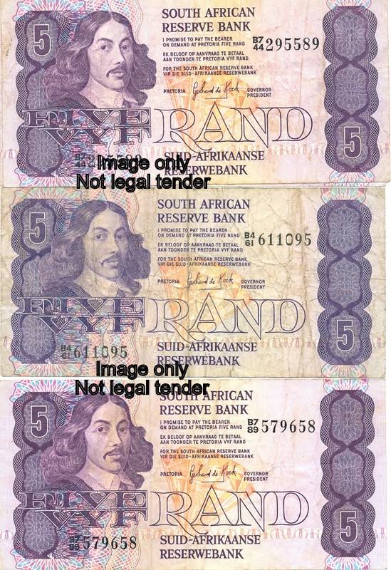 R5 *** GPC de Kock *** Various condition *** Bid per note to take all
