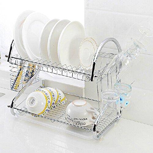 Leopard - 2-Layer Stainless Steel Dish Rack (PLEASE READ THE DESCRIPTION)