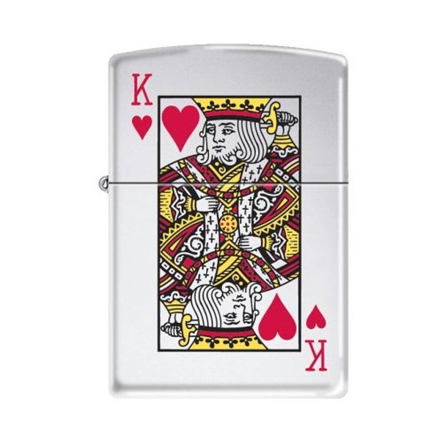 Zippo 7555 - King of Hearts & FREE wick and flints