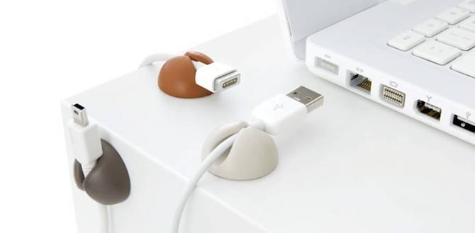 Blue Lounge Cable Drop on Desk