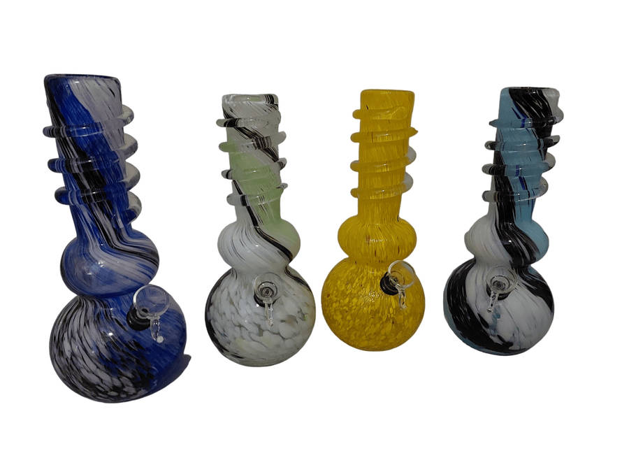 Glass Bubble Base Water Bong - Medium 25cm