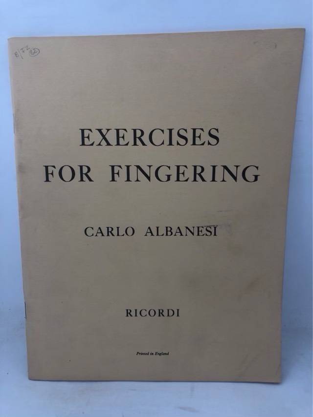 Exercises for Fingering - Carlo Albanesi