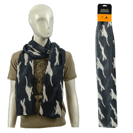 Scarf Cheetahs Grey Large South Africa Flag