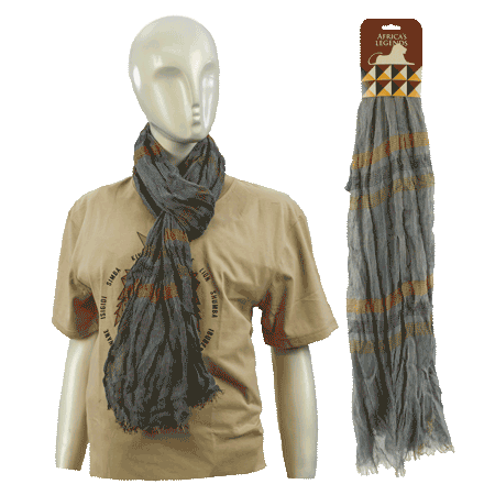Scarf Stripe Two Tone Blue/Ora South Africa Flag