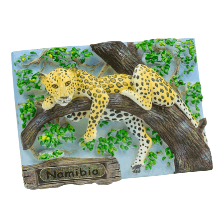 Magnet Leopard In Tree South Africa Flag