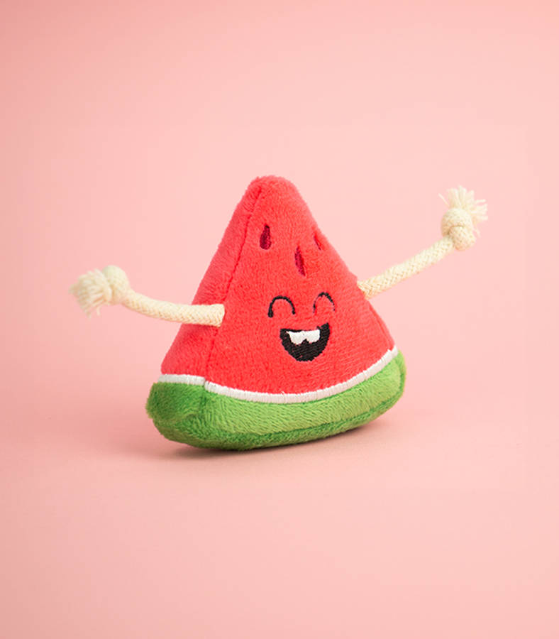 Watermelon Plush Catnip & Sound Toy  Cat Toy | Zugo | Soft, Squeaky Plush Cat Toy with Catnip