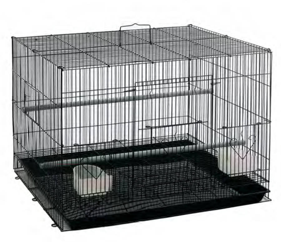 Aviary 12 Bird Cage 60.5x41x42.5cm  Black | Zugo | Bird Cage