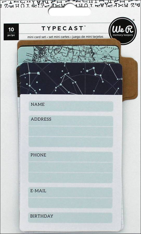 We R Typecast Mini Card Set 10/Pkg