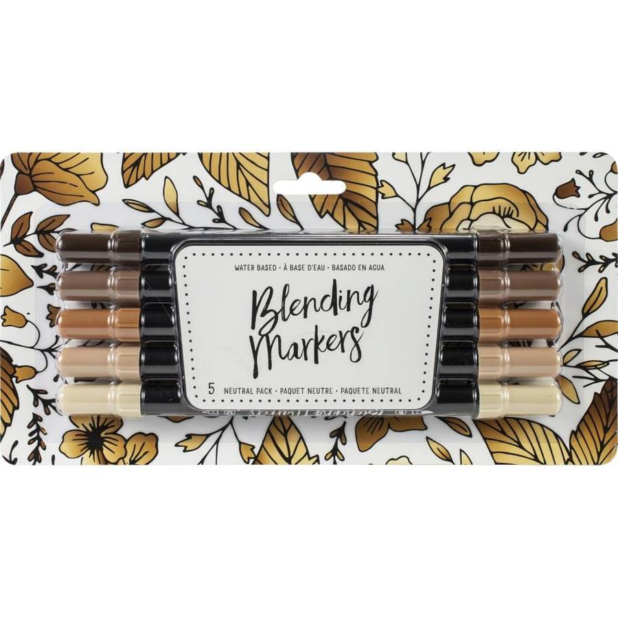 American Crafts Blending Markers 5/Pkg Neutrals